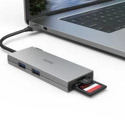 USB-C-Hub, Multiport, 6 Ports, 2x USB-A, USB-C, HDMI™, SD, microSD