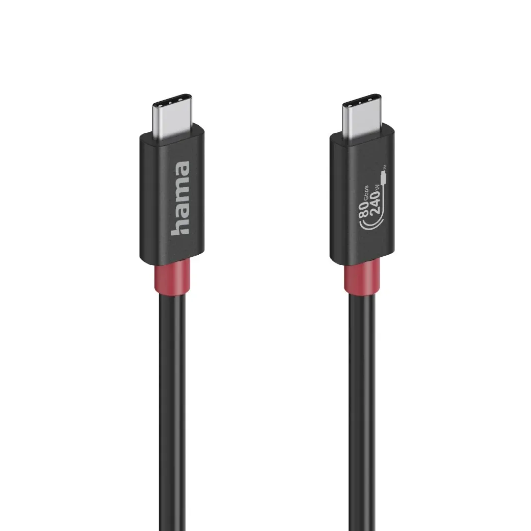 USB-C-Kabel, E-Marker, USB4 Gen4, 80 Gbit/s, 5 A, 240 W, 1,00 m