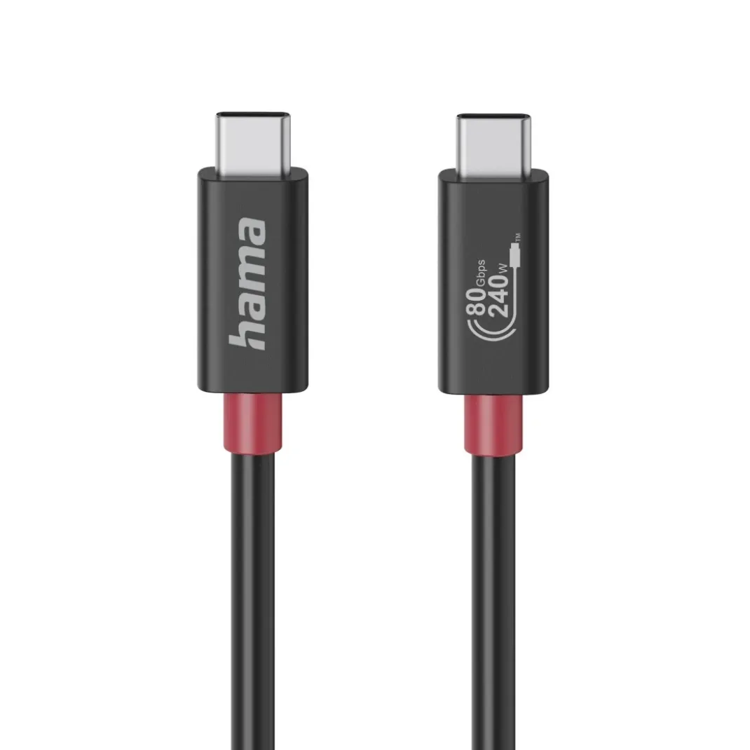 USB-C-Kabel, E-Marker, USB4 Gen4, 80 Gbit/s, 5 A, 240 W, 1,00 m