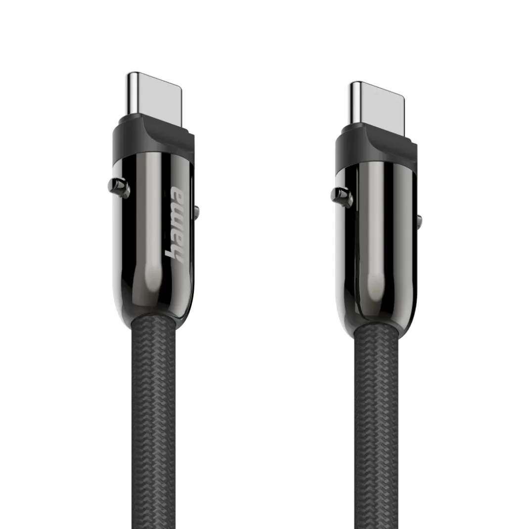 USB-C-Kabel und Handyband, 2in1-Lösung, 1,2 m, Schwarz