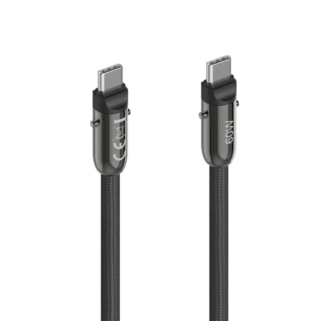 USB-C-Kabel und Handyband, 2in1-Lösung, 1,2 m, Schwarz