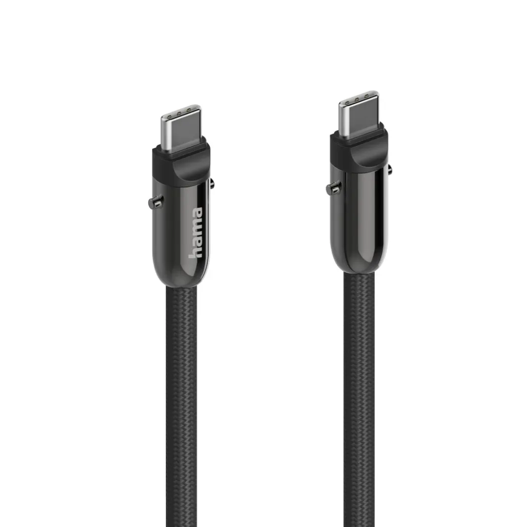 USB-C-Kabel und Handyband, 2in1-Lösung, 1,2 m, Schwarz