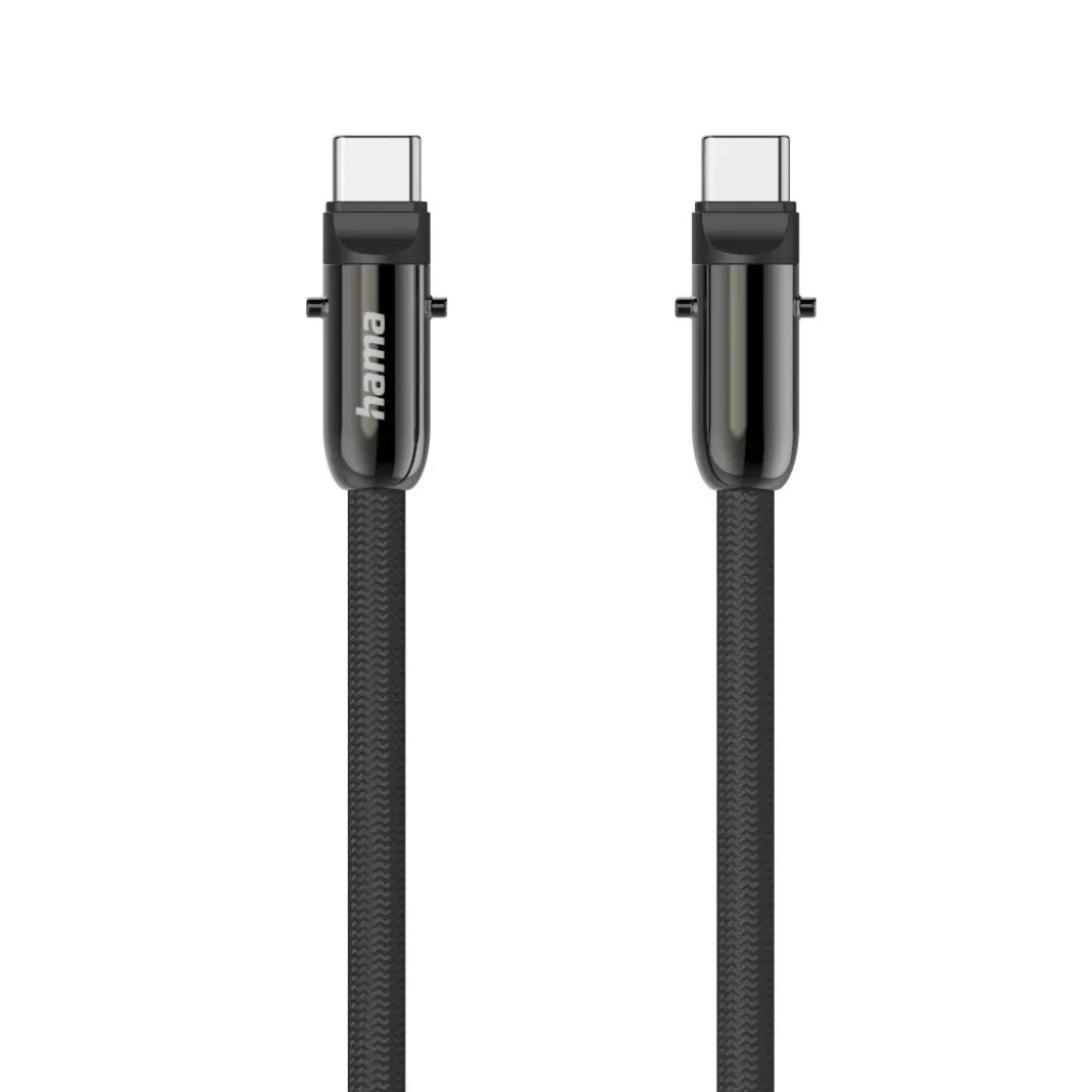 USB-C-Kabel und Handyband, 2in1-Lösung, 1,2 m, Schwarz