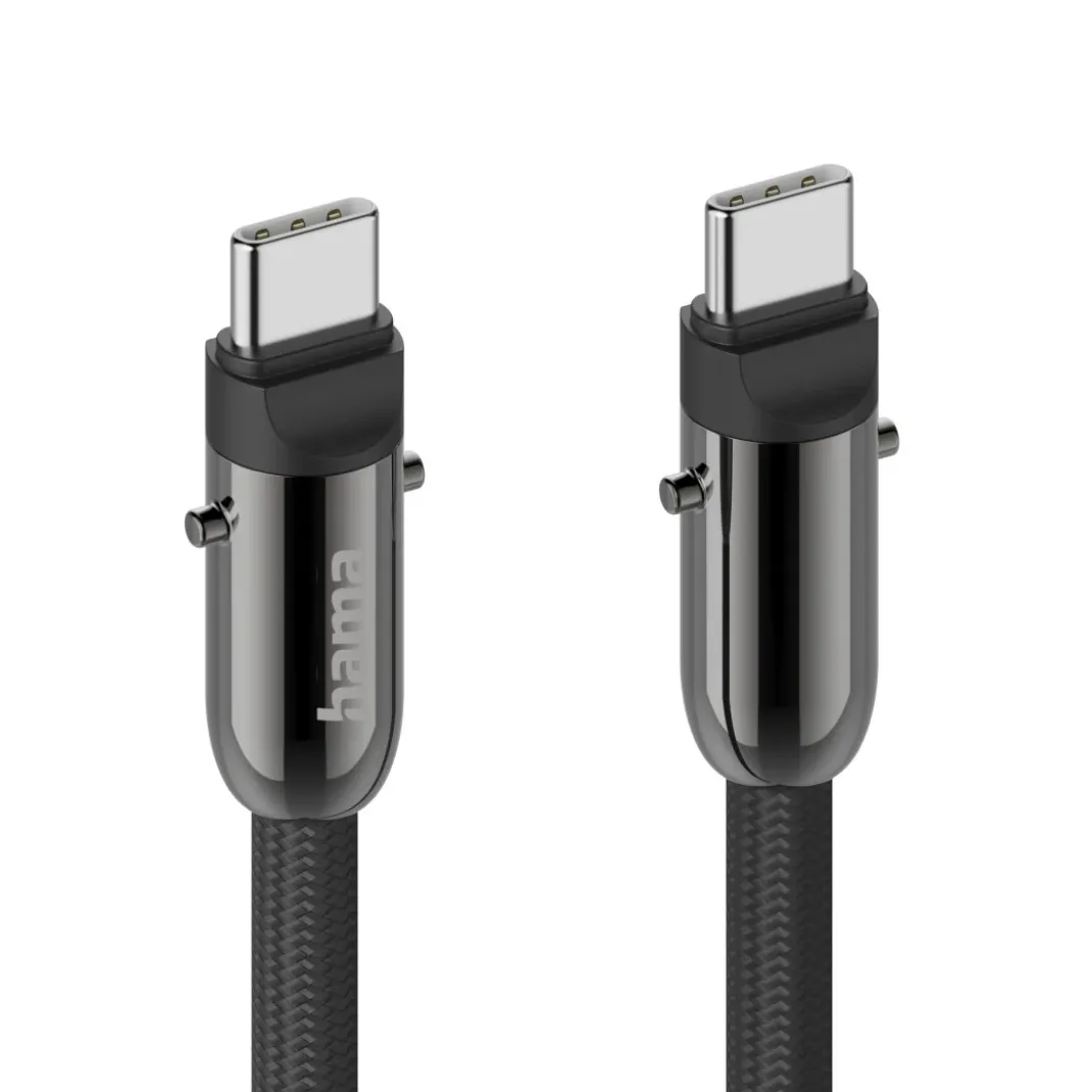 USB-C-Kabel und Handyband, 2in1-Lösung, 1,2 m, Schwarz