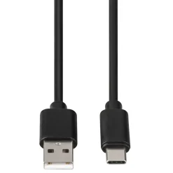 USB-C-Kabel, USB-C-Stecker - USB-A-Stecker, USB 2.0, 0,90 m