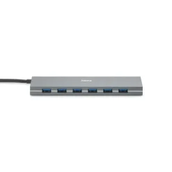 USB-Hub, 7 Ports, USB 3.2 Gen1, 5 Gbit/s, inkl. USB-C-Adapter und Netzteil