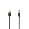 USB-Kabel, USB 2.0, vergoldet, Gewebe, 1,50 m