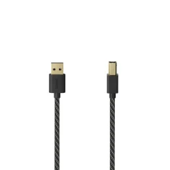 USB-Kabel, USB 2.0, vergoldet, Gewebe, 1,50 m