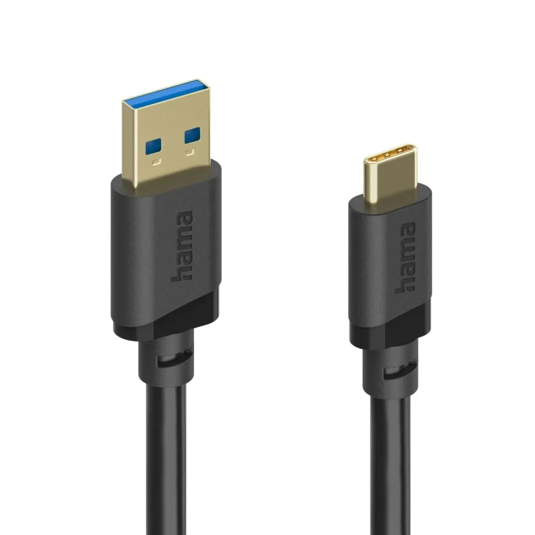USB-Kabel, USB-A-Stecker - USB-C-Stecker, USB 3.2 Gen1, 5 Gbit/s, 1,5 m