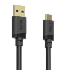 USB-Kabel, USB-A-Stecker - USB-C-Stecker, USB 3.2 Gen1, 5 Gbit/s, 0,75 m