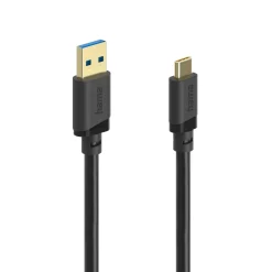 USB-Kabel, USB-A-Stecker - USB-C-Stecker, USB 3.2 Gen1, 5 Gbit/s, 3 m