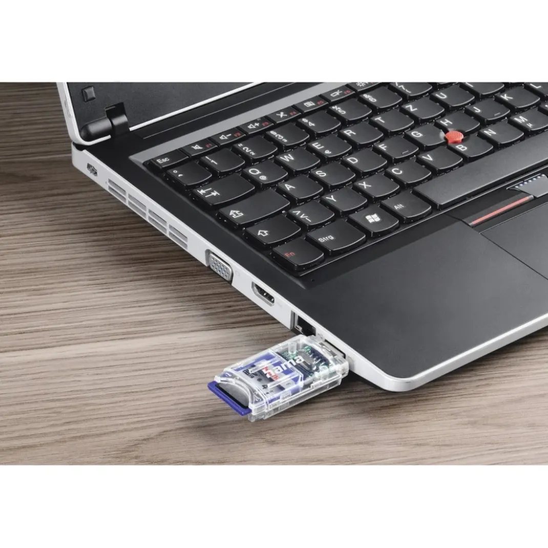 USB-2.0-Kartenleser "8in1", SD/microSD, Transparent