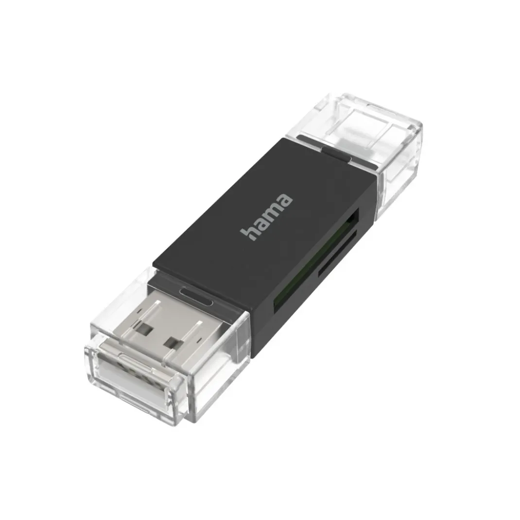 USB-Kartenleser, OTG, USB-A + Micro-USB, USB 2.0, SD/microSD