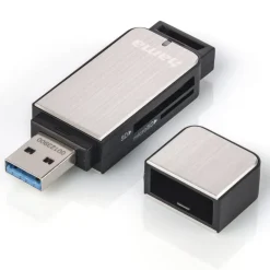 USB-3.0-Kartenleser, SD/microSD, Silber