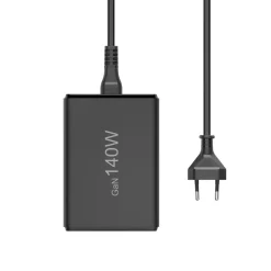 USB-Ladestation 5 Ports, GaN, Schnellladegerät, 3xUSB-C, 2xUSB-A, PD, 140 W