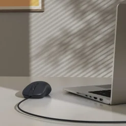 USB-Maus "CM-200", optisch, 4 Tasten, ohne Klickgeräusch, mit Kabel,Schwarz