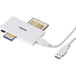USB-3.0-Multi-Kartenleser, SD/microSD/CF/MS, Weiß