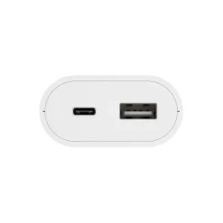 USB-Netzteil mit 1,9 m langem Kabel, 3,5A, 1x USB-A, 1x USB-C, Weiß