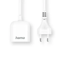 USB-Netzteil mit 1,9 m langem Kabel, 3,5A, 1x USB-A, 1x USB-C, Weiß