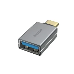 USB-OTG-Adapter, USB-C-Stecker - USB-Buchse, USB 3.2 Gen1, 5 Gbit/s, Alu