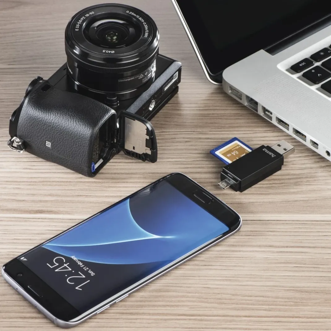 USB-2.0-OTG-Kartenleser "Basic", SD/microSD, Schwarz