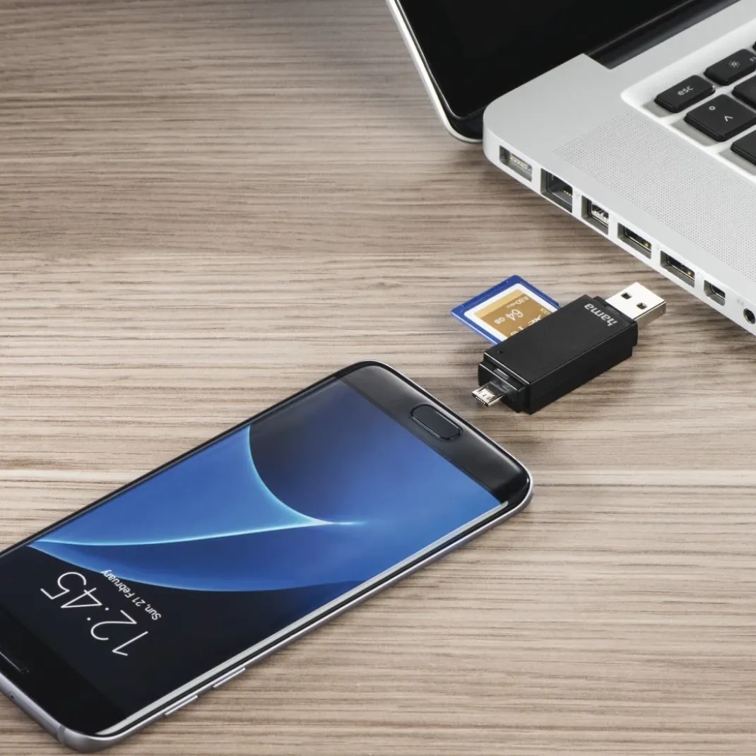 USB-2.0-OTG-Kartenleser "Basic", SD/microSD, Schwarz