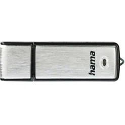 USB-Stick "Fancy", USB 2.0, 128 GB, 15MB/s, Schwarz/Silber