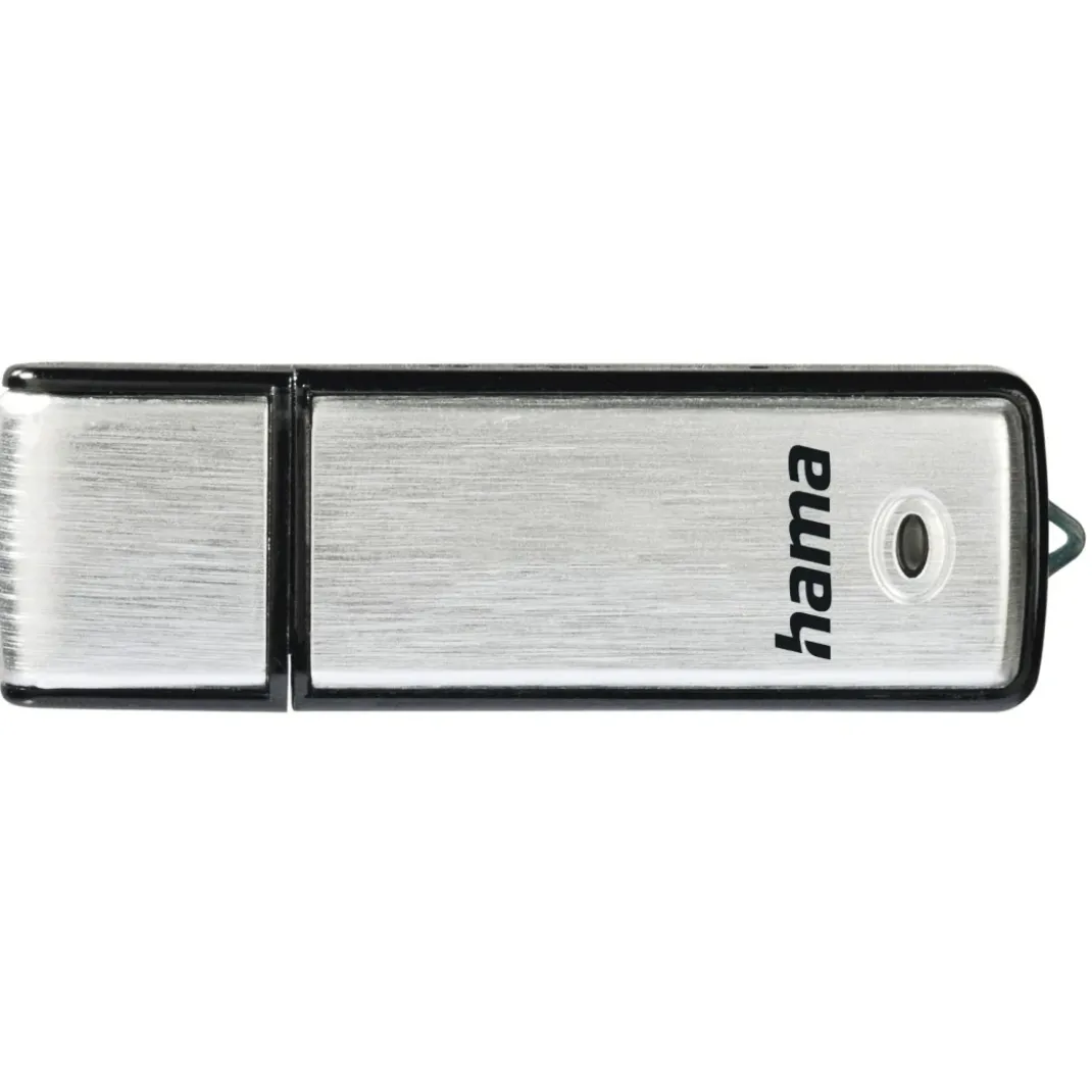 USB-Stick "Fancy", USB 2.0, 64 GB, 15MB/s, Schwarz/Silber