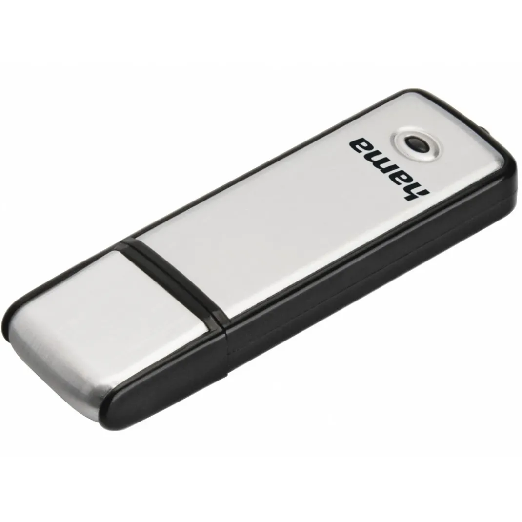 USB-Stick "Fancy", USB 2.0, 64 GB, 15MB/s, Schwarz/Silber