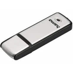 USB-Stick "Fancy", USB 2.0, 64 GB, 15MB/s, Schwarz/Silber