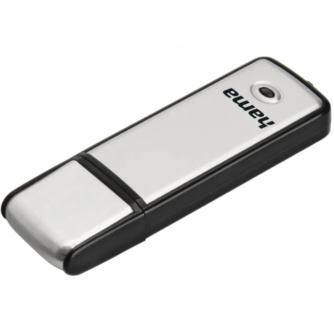 USB-Stick "Fancy", USB 2.0, 64 GB, 15MB/s, Schwarz/Silber