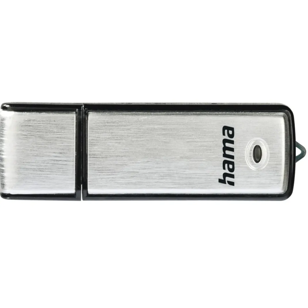 USB-Stick "Fancy", USB 2.0, 64 GB, 15MB/s, Schwarz/Silber