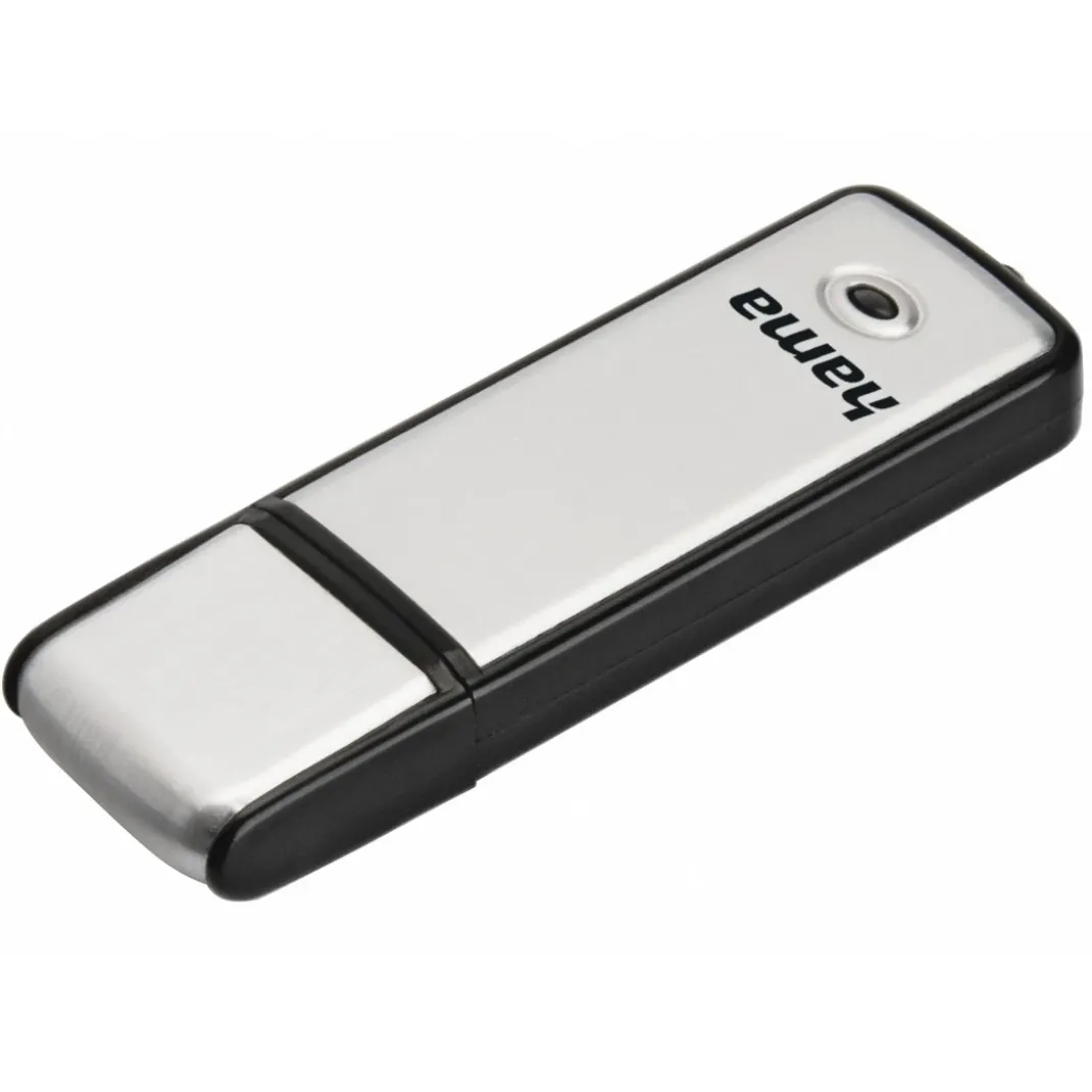 USB-Stick "Fancy", USB 2.0, 16 GB, 10MB/s, Schwarz/Silber