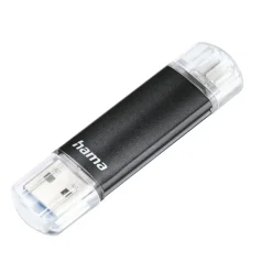 USB-Stick "Laeta Twin", USB 3.2 Gen 1/2.0, 32GB, 40MB/s, Schwarz