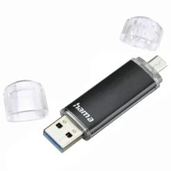 USB-Stick "Laeta Twin", USB 3.2 Gen 1, 128 GB, 40MB/s, Schwarz
