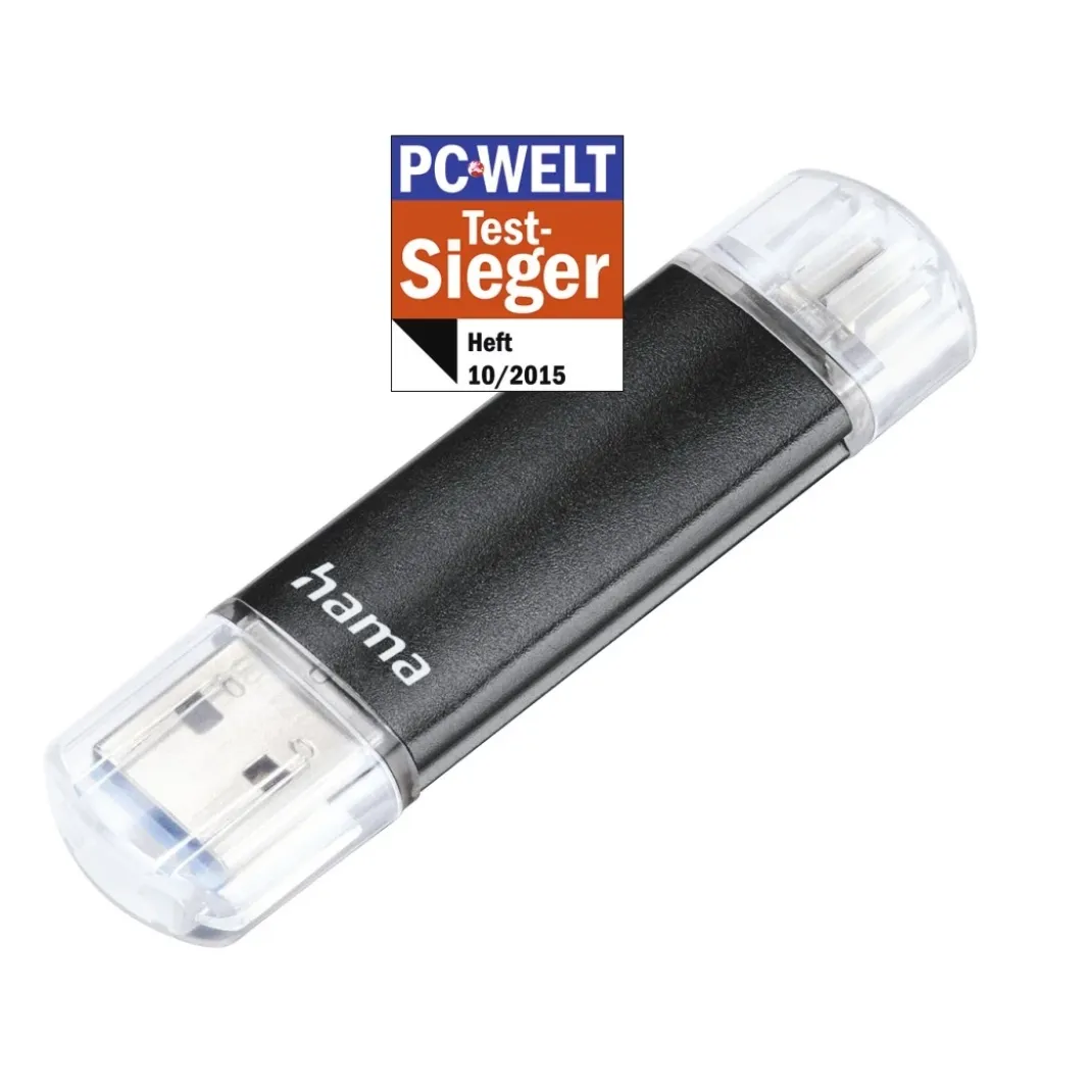 USB-Stick "Laeta Twin", USB 3.2 Gen 1, 32 GB, 40MB/s, Schwarz