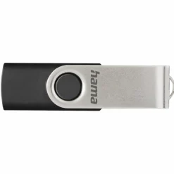USB-Stick "Rotate", USB 2.0, 64GB, 15MB/s, Schwarz/Silber