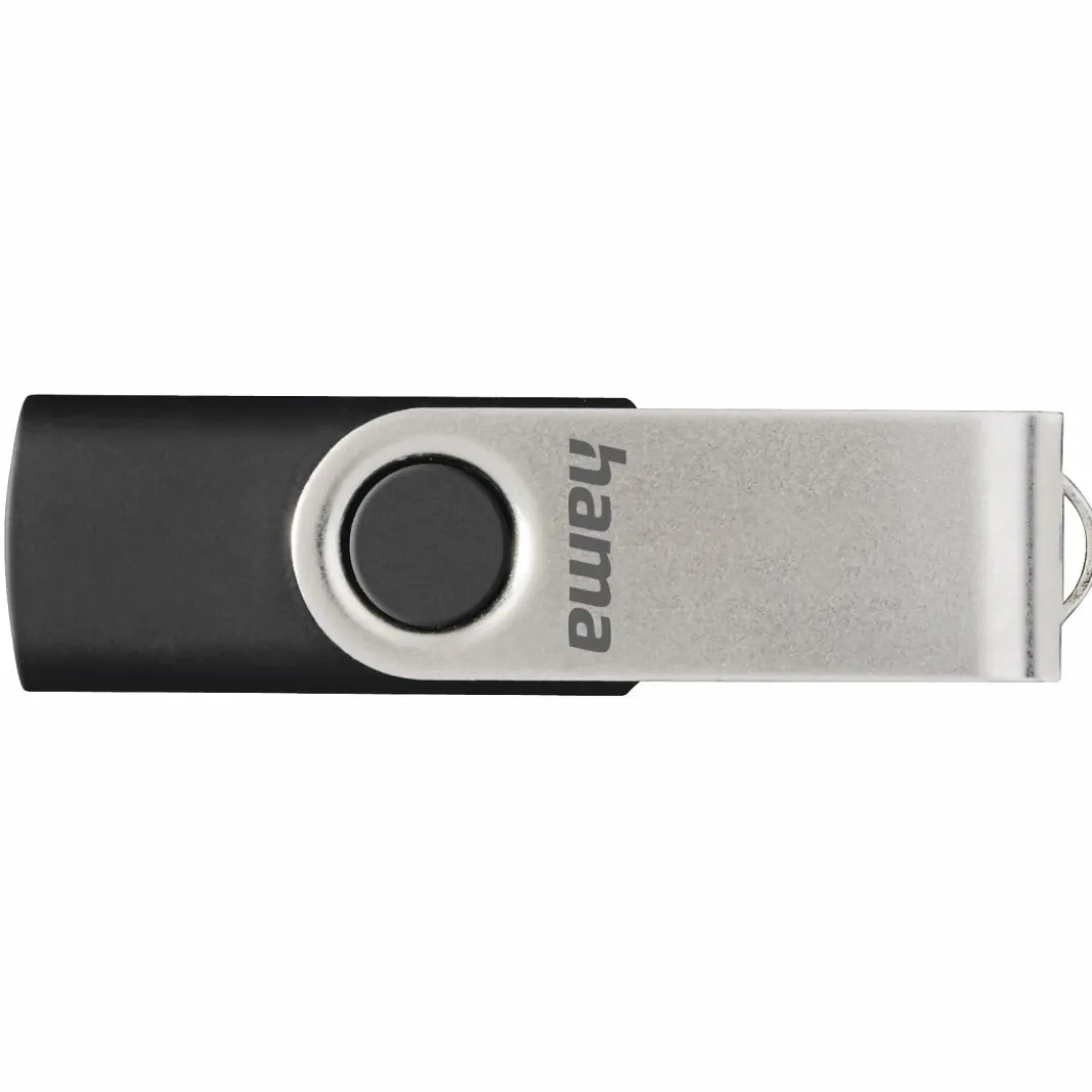 USB-Stick "Rotate", USB 2.0, 8GB, 10MB/s, Schwarz/Silber