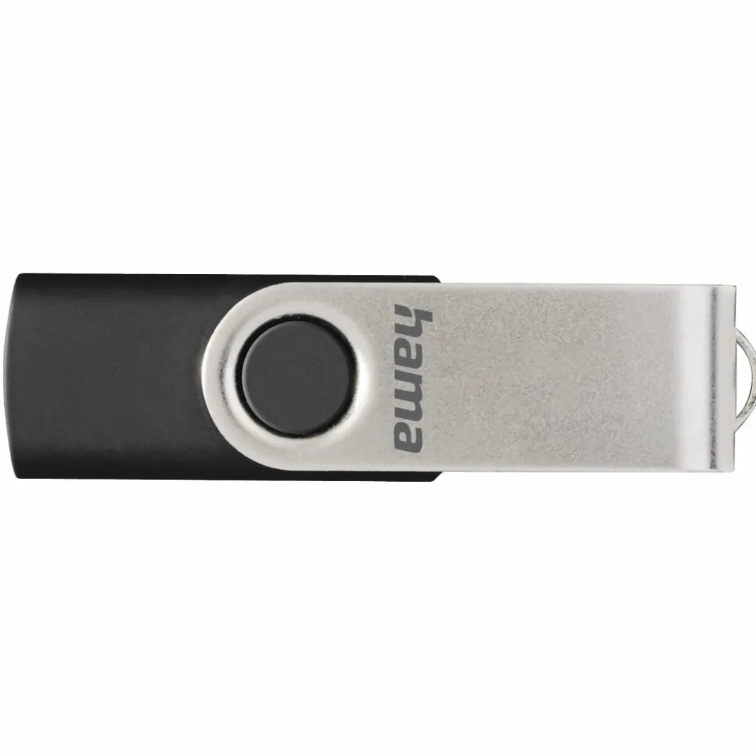 USB-Stick "Rotate", USB 2.0, 16GB, 10MB/s, Schwarz/Silber