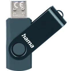 USB-Stick "Rotate", USB 3.2 Gen 1, 128GB, 90MB/s, Petrolblau