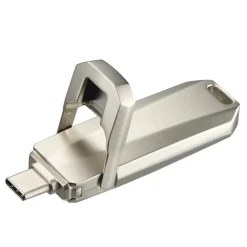 USB-Stick "Uni-C Deluxe", USB-C 3.2 Gen 1, 256GB, 100MB/s, Silber