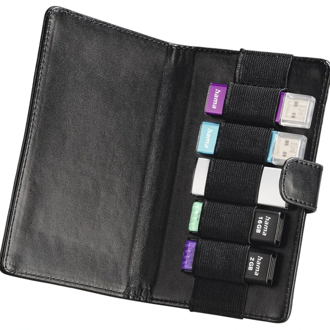 USB-Stick-Case "Vegas" für 5 USB-Sticks, Schwarz