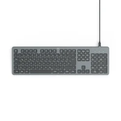 USB-Tastatur "CK-400", beleuchtet, kabelgebunden, Schwarz, QWERTZ DE
