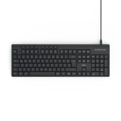 USB-Tastatur "CK-200", kabelgebunden, 8 Media-Tasten, Schwarz, QWERTZ DE