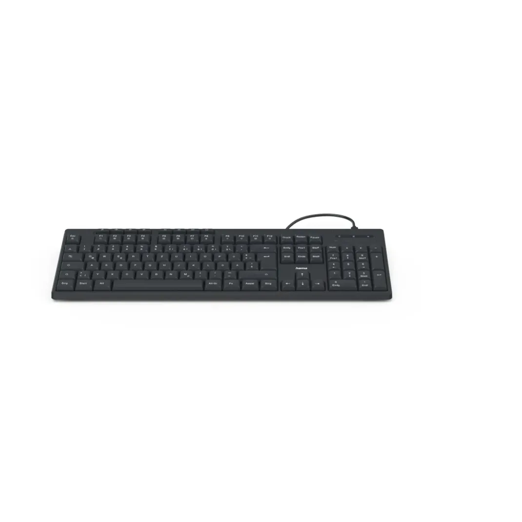 USB-Tastatur "CK-200", kabelgebunden, 8 Media-Tasten, Schwarz, QWERTZ DE