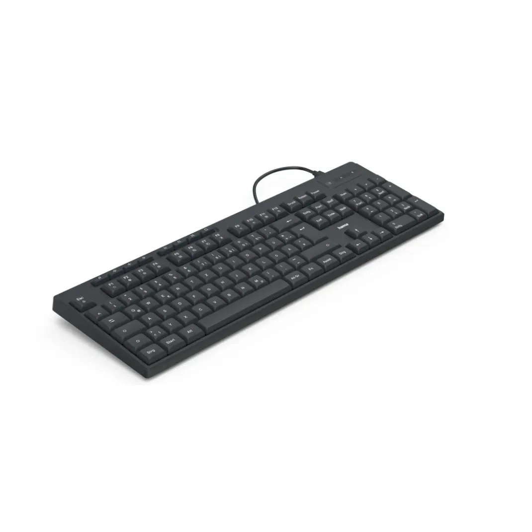USB-Tastatur "CK-200", kabelgebunden, 8 Media-Tasten, Schwarz, QWERTZ DE