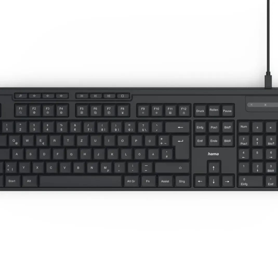 USB-Tastatur-Maus-Set "CKM-200", kabelgebunden, Media-Tasten, SW, QWERTZ DE