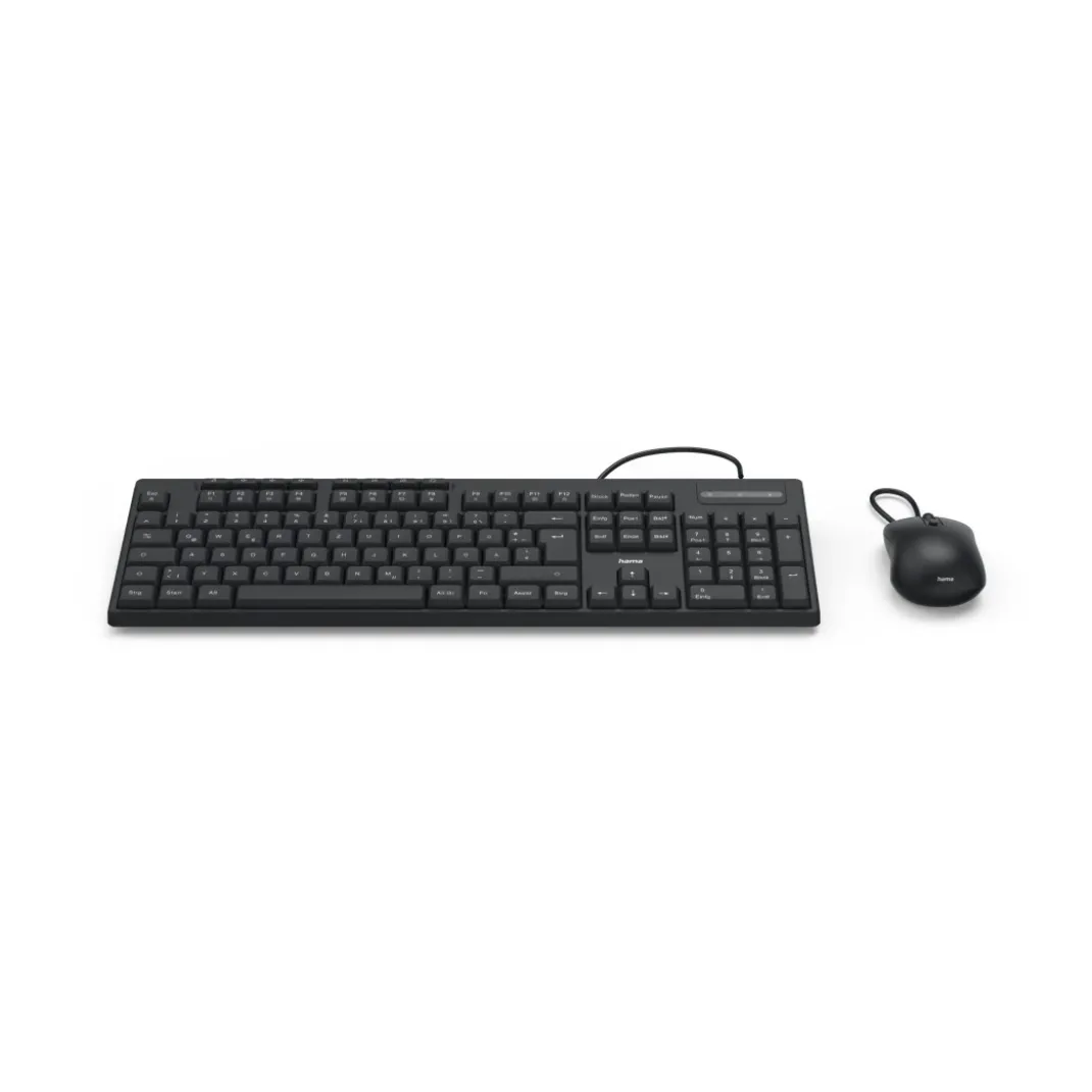 USB-Tastatur-Maus-Set "CKM-200", kabelgebunden, Media-Tasten, SW, QWERTZ DE