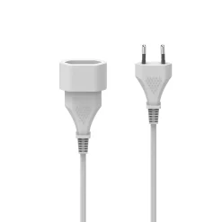 Verlängerungskabel mit Eurostecker, für innen, 3 m, Weiß
