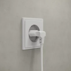 Verlängerungskabel mit gewinkeltem Eurostecker, für innen, 3 m, Weiß